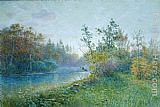 Mill Canvas Paintings - Mill Dam in Traunstein